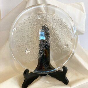 Vintage Tree of Life Trivet made by Byron Hirota Japanese Mid Century Glass